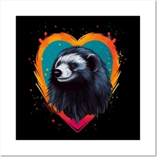 Honey Badger Valentine Day Posters and Art